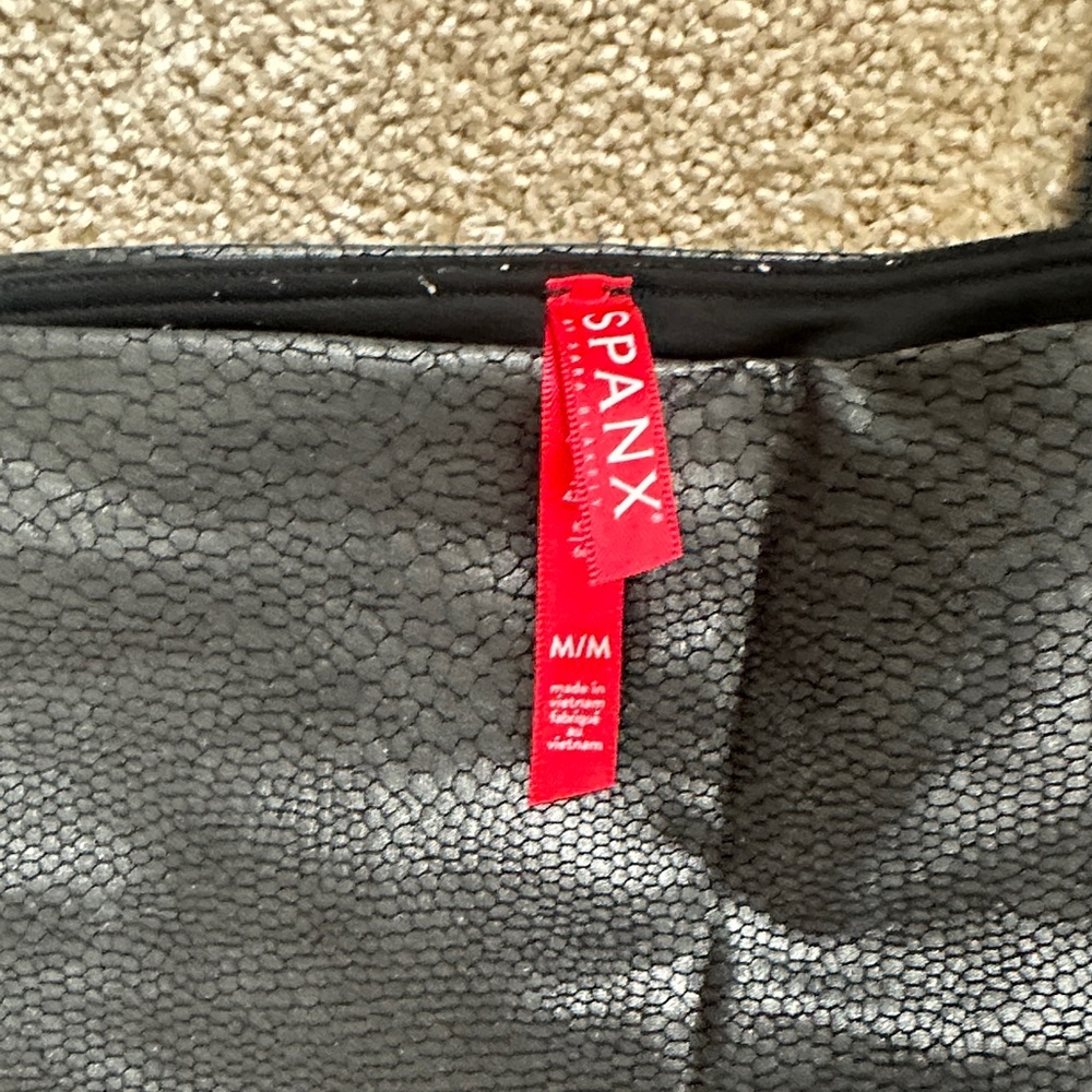 SPANX Charcoal Textured Leggings